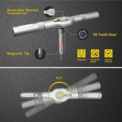 Destornillador Trinquete 24 en 1 – Set Portátil