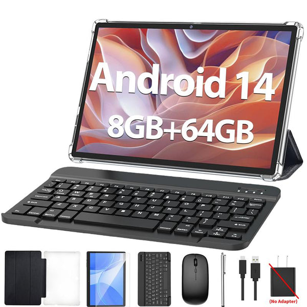 Tablet 10.1’’ Android 14 con Teclado y Ratón – 8GB+64GB